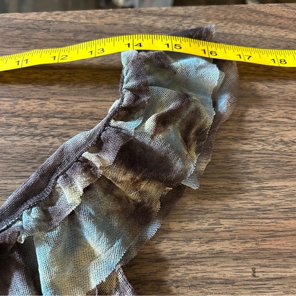 Guess Ruffled Tie-Dye Tank Top in Brown and Blue M - Picture 6 of 8